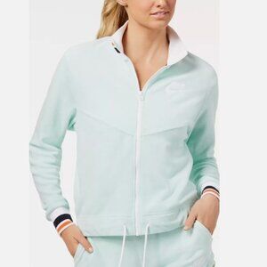 Nike Sportswear Women's Mint green French terry track jacket AJ2893-357 Igloo